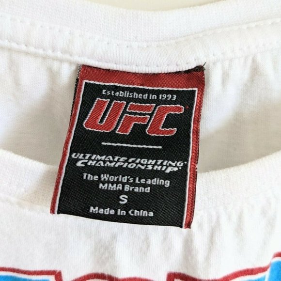 Wrestling UFC Mens Tshirt Ultimate Fighting Championship White American Flag - S - Picture 5 of 5